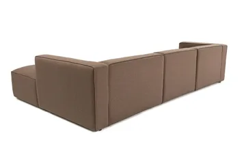Abbas 4-seters Sofa med Divan - Brun - Møbler - Sofaer - Sofaer med sjeselong - 4 seters sofa med divan