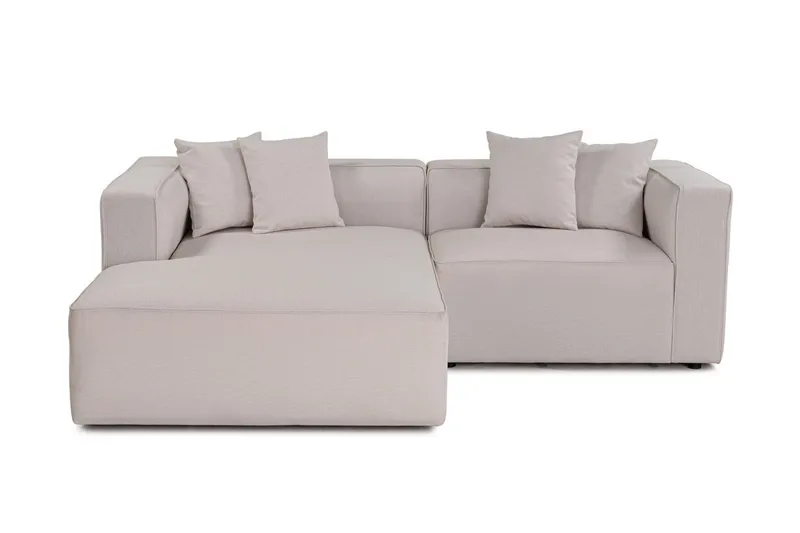 Abbas 4-seters Sofa med Divan, Ecru