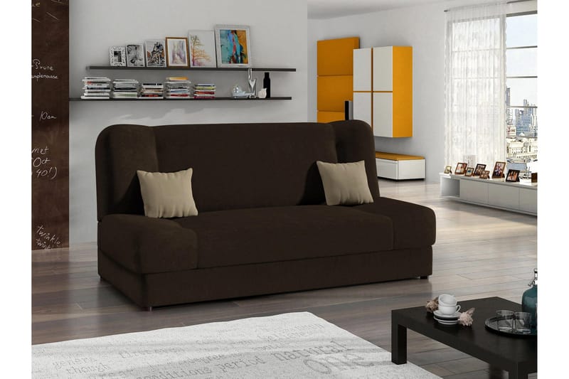 Abron Sofa 3-seter - Brun/Beige - Møbler - Sofaer - Sovesofaer - 3 seters sovesofa
