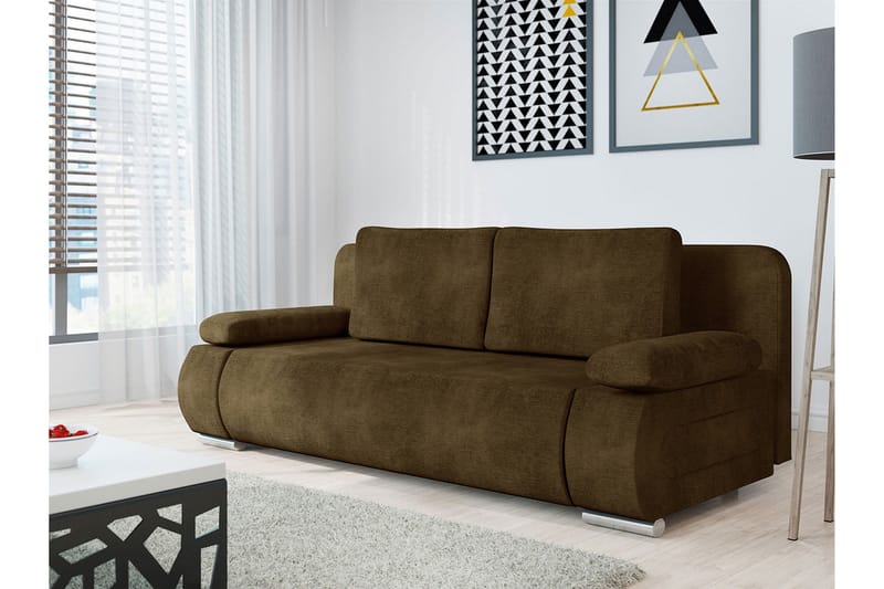 Adelma Sofa 3-seter - Brun - Møbler - Sofaer - Fløyelssofaer