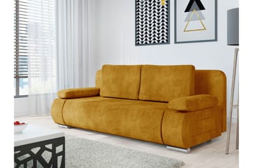 Adelma Sofa 3-seter - Gul - Møbler - Sofaer - Fløyelssofaer
