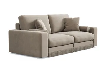 Adelsö by Gynning 3-seter Dyp Sofa i fløyel - Beige - Møbler - Sofaer - Fløyelssofaer