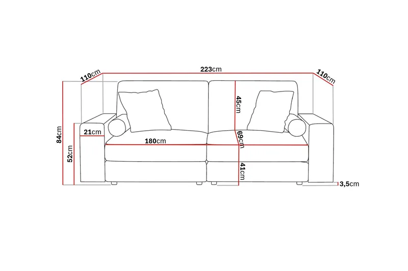 Adelsö by Gynning 3-seter Dyp Sofa i fløyel - Mørkegrå - Møbler - Sofaer - Fløyelssofaer