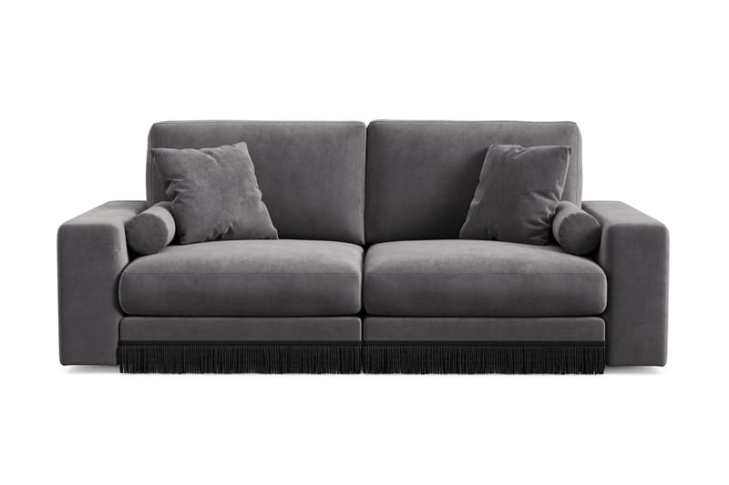 Adelsö by Gynning 3-seter Dyp Sofa i fløyel, Mørkegrå