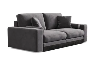 Adelsö by Gynning 3-seter Dyp Sofa i fløyel - Mørkegrå - Møbler - Sofaer - Fløyelssofaer