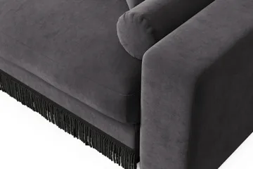 Adelsö by Gynning 3-seter Dyp Sofa i fløyel - Mørkegrå - Møbler - Sofaer - Fløyelssofaer