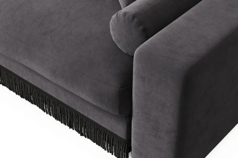 Adelsö by Gynning 3-seter Dyp Sofa i fløyel - Mørkegrå - Møbler - Sofaer - Fløyelssofaer