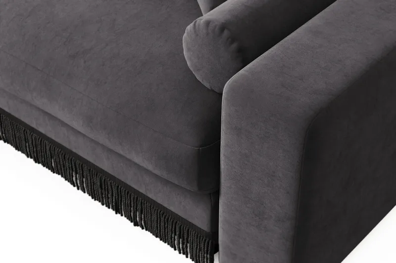 Adelsö by Gynning 3-seter Dyp Sofa i fløyel - Mørkegrå - Møbler - Sofaer - Fløyelssofaer