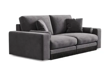 Adelsö by Gynning 3-seter Dyp Sofa i fløyel - Mørkegrå - Møbler - Sofaer - Fløyelssofaer