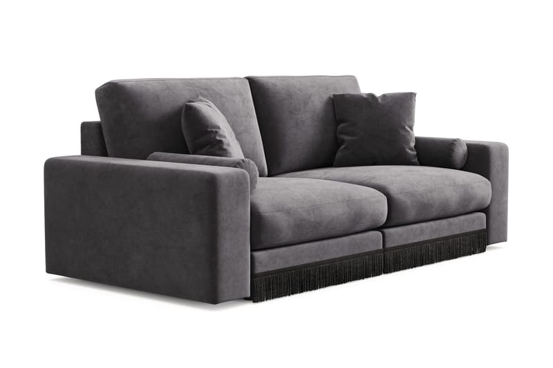 Adelsö by Gynning 3-seter Dyp Sofa i fløyel - Mørkegrå - Møbler - Sofaer - Fløyelssofaer