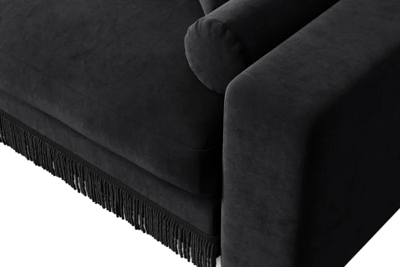 Adelsö by Gynning 3-seter Dyp Sofa i fløyel - Svart - Møbler - Sofaer - Fløyelssofaer