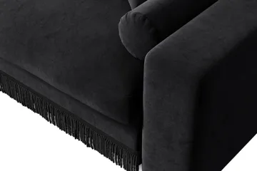 Adelsö by Gynning 3-seter Dyp Sofa i fløyel - Svart - Møbler - Sofaer - Fløyelssofaer