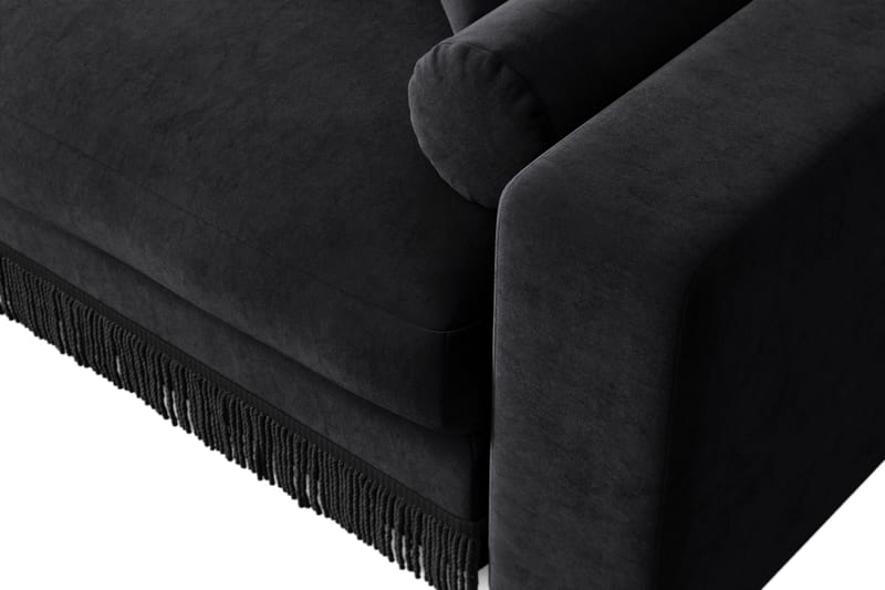 Adelsö by Gynning 3-seter Dyp Sofa i fløyel - Svart - Møbler - Sofaer - Fløyelssofaer