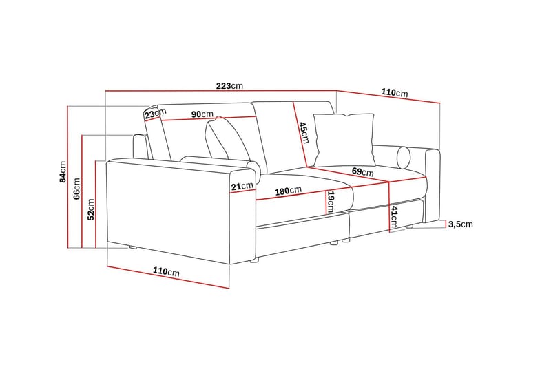 Adelsö by Gynning 3-seter Dyp Sofa i Manchester - Greige - Møbler - Sofaer - 3 seter sofa
