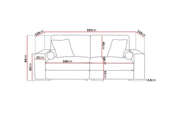 Adelsö by Gynning 3-seter Dyp Sofa i Manchester - Greige - Møbler - Sofaer - 3 seter sofa