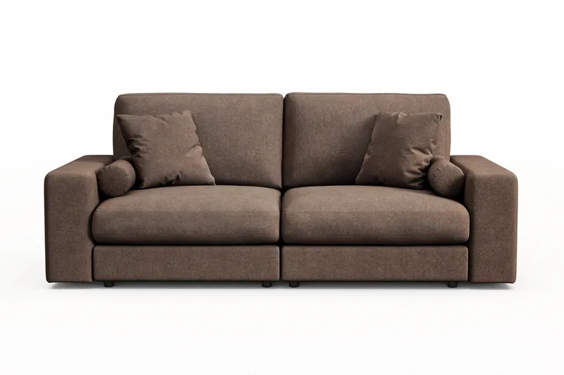 Adelsö by Gynning 3-seter Dyp Sofa i stoff - Brun - Møbler - Sofaer - 3 seter sofa