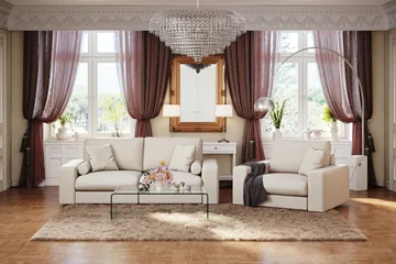 Adelsö by Gynning 3-seter Dyp Sofa i stoff - Lys beige - Møbler - Sofaer - 3 seter sofa