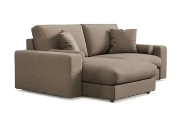 Adelsö by Gynning 3-seter Vendbar L-formet Dyp Divansofa i stoff - Brun - Møbler - Sofaer - Sofaer med sjeselong - 3 seters sofa med divan