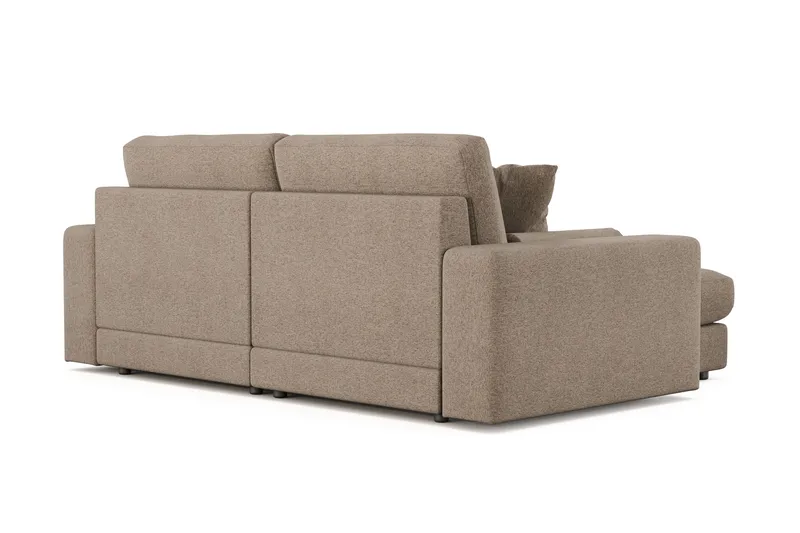 Adelsö by Gynning 3-seter Vendbar L-formet Dyp Divansofa i stoff - Brun - Møbler - Sofaer - Sofaer med sjeselong - 3 seters sofa med divan