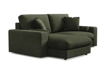 Adelsö by Gynning 3-seter Vendbar L-formet Dyp Divansofa i stoff - Grön - Møbler - Sofaer - Sofaer med sjeselong - 3 seters sofa med divan