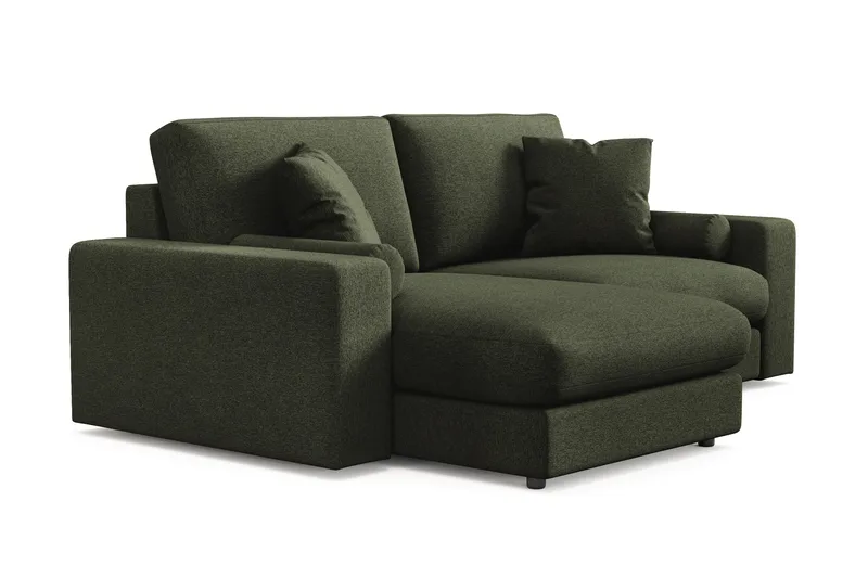 Adelsö by Gynning 3-seter Vendbar L-formet Dyp Divansofa i stoff - Grön - Møbler - Sofaer - Sofaer med sjeselong - 3 seters sofa med divan