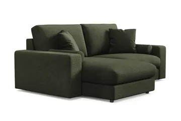 Adelsö by Gynning 3-seter Vendbar L-formet Dyp Divansofa i stoff - Grön - Møbler - Sofaer - Sofaer med sjeselong - 3 seters sofa med divan