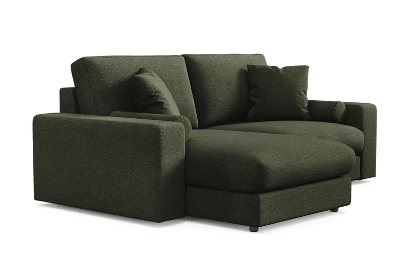 Adelsö by Gynning 3-seter Vendbar L-formet Dyp Divansofa i stoff - Grön - Møbler - Sofaer - Sofaer med sjeselong - 3 seters sofa med divan
