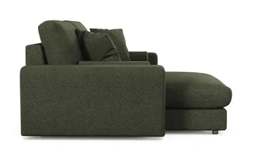 Adelsö by Gynning 3-seter Vendbar L-formet Dyp Divansofa i stoff - Grön - Møbler - Sofaer - Sofaer med sjeselong - 3 seters sofa med divan