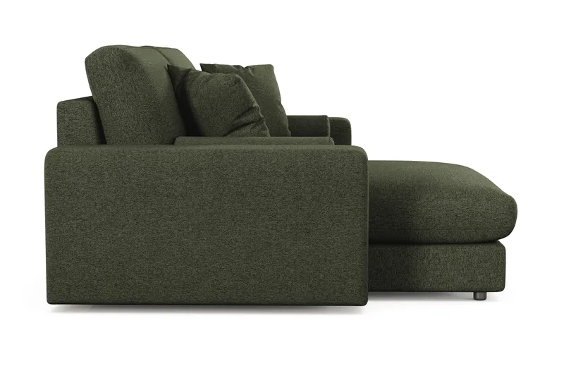 Adelsö by Gynning 3-seter Vendbar L-formet Dyp Divansofa i stoff - Grön - Møbler - Sofaer - Sofaer med sjeselong - 3 seters sofa med divan