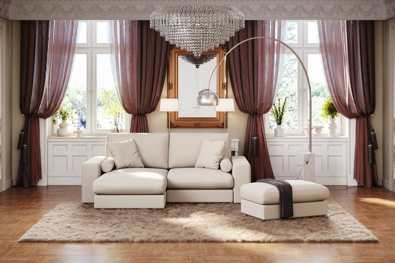 Adelsö by Gynning 3-seter Vendbar L-formet Dyp Divansofa i stoff - Lys beige - Møbler - Sofaer - Sofaer med sjeselong - 3 seters sofa med divan