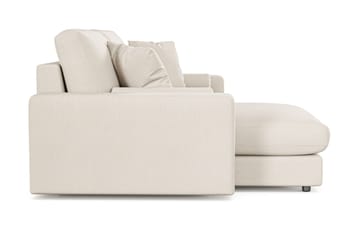 Adelsö by Gynning 3-seter Vendbar L-formet Dyp Divansofa i stoff - Lys beige - Møbler - Sofaer - Sofaer med sjeselong - 3 seters sofa med divan
