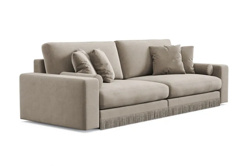 Adelsö by Gynning 4-seter Dyp Sofa i fløyel - Beige - Møbler - Sofaer - 4 seter sofa
