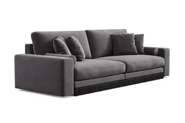 Adelsö by Gynning 4-seter Dyp Sofa i fløyel - Mørkegrå - Møbler - Sofaer - 4 seter sofa