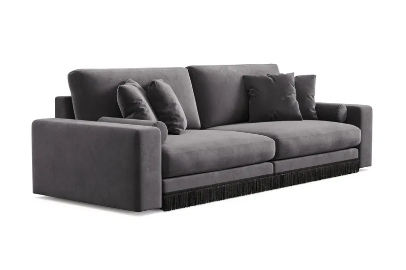 Adelsö by Gynning 4-seter Dyp Sofa i fløyel - Mørkegrå - Møbler - Sofaer - 4 seter sofa