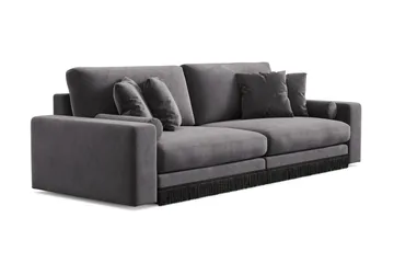 Adelsö by Gynning 4-seter Dyp Sofa i fløyel - Mørkegrå - Møbler - Sofaer - 4 seter sofa