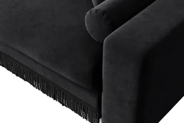 Adelsö by Gynning 4-seter Dyp Sofa i fløyel - Svart - Møbler - Sofaer - 4 seter sofa