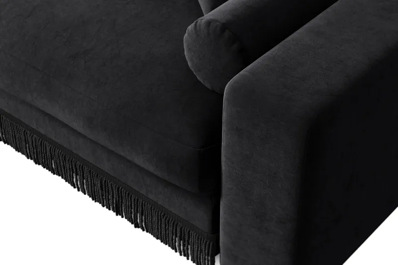 Adelsö by Gynning 4-seter Dyp Sofa i fløyel - Svart - Møbler - Sofaer - 4 seter sofa