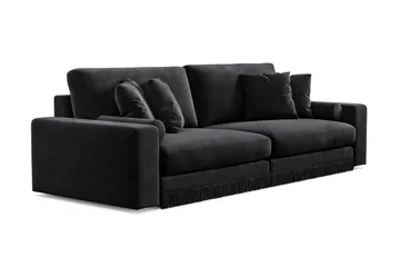 Adelsö by Gynning 4-seter Dyp Sofa i fløyel - Svart - Møbler - Sofaer - 4 seter sofa