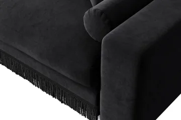 Adelsö by Gynning 4-seter Dyp Sofa i fløyel - Svart - Møbler - Sofaer - 4 seter sofa