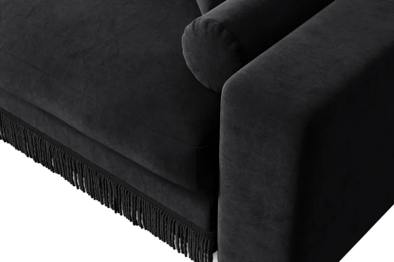 Adelsö by Gynning 4-seter Dyp Sofa i fløyel - Svart - Møbler - Sofaer - 4 seter sofa