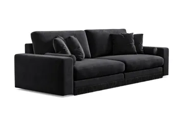 Adelsö by Gynning 4-seter Dyp Sofa i fløyel - Svart - Møbler - Sofaer - 4 seter sofa