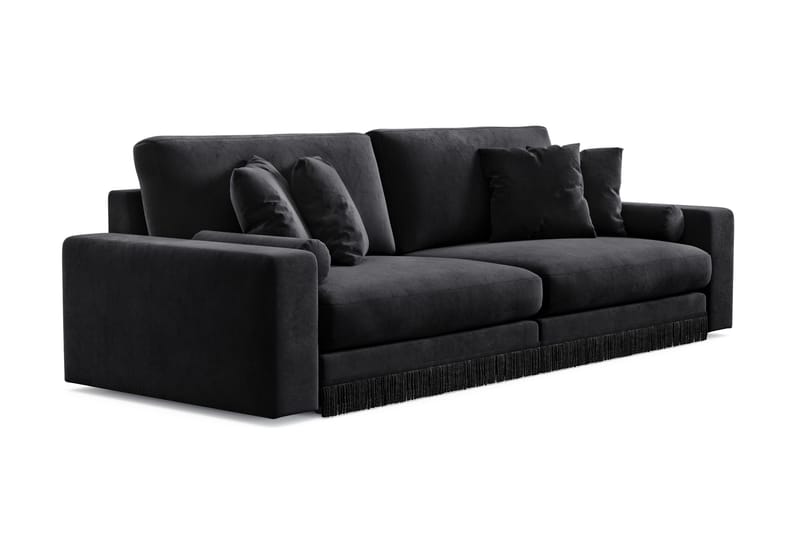 Adelsö by Gynning 4-seter Dyp Sofa i fløyel - Svart - Møbler - Sofaer - 4 seter sofa