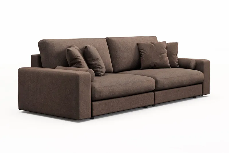 Adelsö by Gynning 4-seter Dyp Sofa i stoff - Brun - Møbler - Sofaer - 4 seter sofa