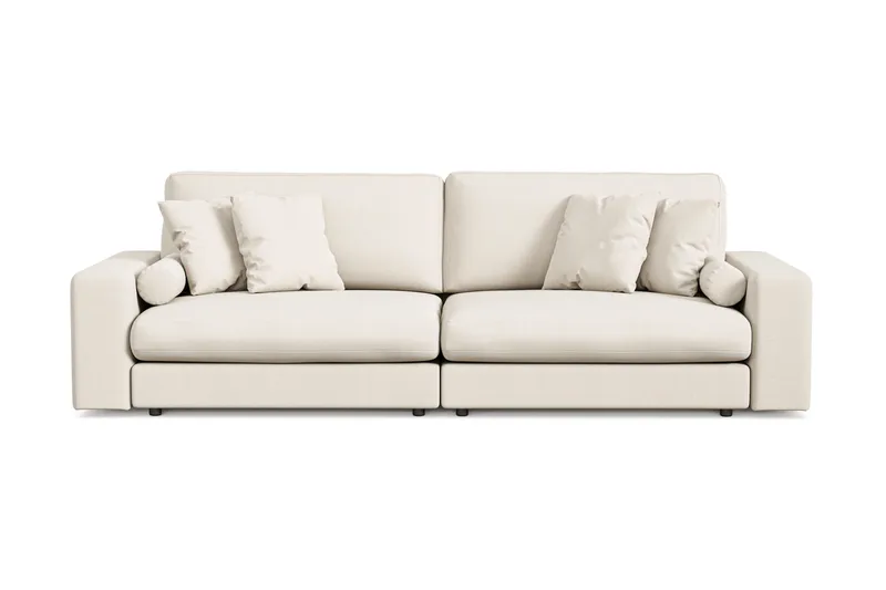 Adelsö by Gynning 4-seter Dyp Sofa i stoff, Lys beige