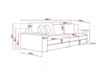 Adelsö by Gynning 4-seter Dyp Sofa i stoff - Lysegrå - Møbler - Sofaer - 4 seter sofa