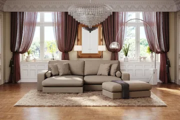 Adelsö by Gynning 4-seter Vendbar L-formet Dyp Divansofa i stoff - Brun - Møbler - Sofaer - Sofaer med sjeselong - 4 seters sofa med divan