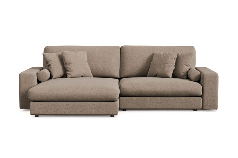 Adelsö by Gynning 4-seter Vendbar L-formet Dyp Divansofa i stoff - Brun - Møbler - Sofaer - Sofaer med sjeselong - 4 seters sofa med divan