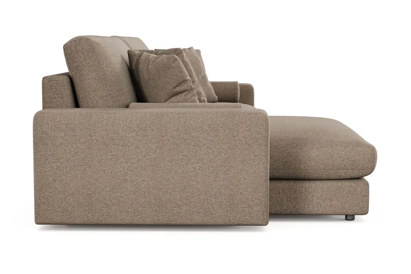 Adelsö by Gynning 4-seter Vendbar L-formet Dyp Divansofa i stoff - Brun - Møbler - Sofaer - Sofaer med sjeselong - 4 seters sofa med divan