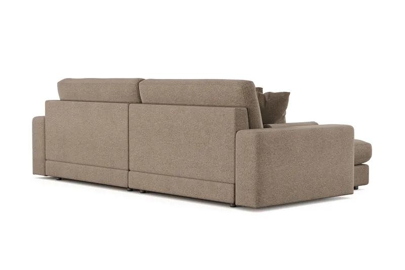 Adelsö by Gynning 4-seter Vendbar L-formet Dyp Divansofa i stoff - Brun - Møbler - Sofaer - Sofaer med sjeselong - 4 seters sofa med divan