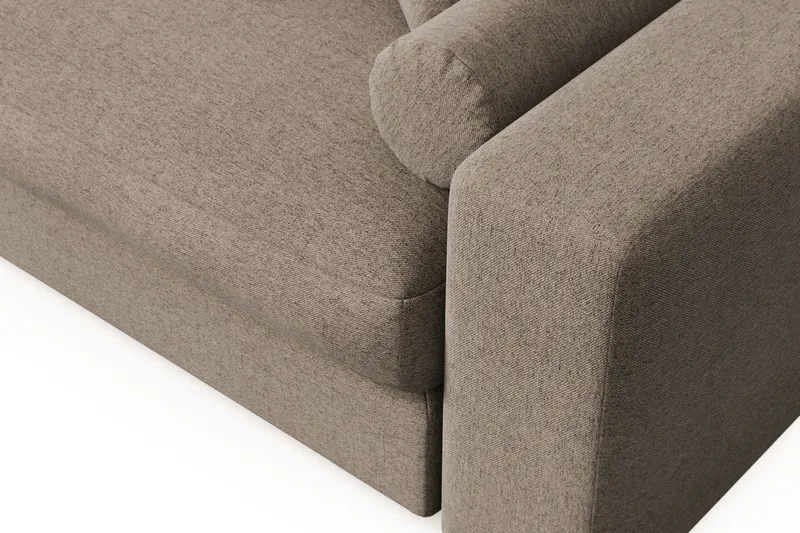 Adelsö by Gynning 4-seter Vendbar L-formet Dyp Divansofa i stoff - Brun - Møbler - Sofaer - Sofaer med sjeselong - 4 seters sofa med divan